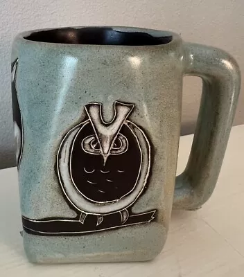 Vintage MARA Stoneware Mug 12oz Owls Handmade Mexican Pottery • $21