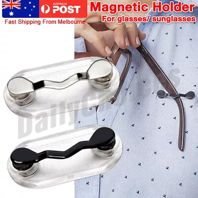$6.80 • Buy AU Magnetic Glasses Holder Readerest Spectacles Sunglasses Brooch Chain Cord