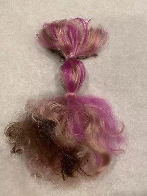 Wavy Hair_Monster High Doll Clawdeen Wolf_G3 2022_Purple_Barbie Wig Reroot OOAK • $4.95