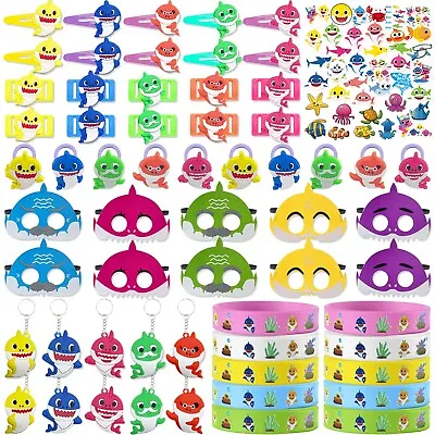 100pcs Little Babe Shark Felt Masks Party Favors Decoration Gift Kids Goodie Kit • $9.99