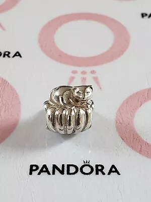 Genuine Pandora Silver 🐈 Cat Sat On A Cushion 🐈Charm 925 ALE • £10