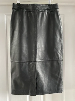 £75 • Buy Reiss Maya Leather Midi Pencil Skirt UK12 - Immaculate
