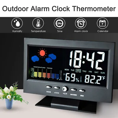 £8.49 • Buy LED Smart Digital Alarm Clock Projection Temperature Projector LCD Display Time.