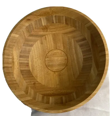 Natural Home Bamboo Wood Salad Or Fruit Bowl 10.5 Inches • $12