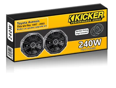 £84.99 • Buy Toyota Avensis Front Door Speakers Kicker 6.5  17cm Car Speaker Kit + Pods 240W