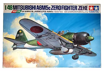 Tamiya 1/48 Mitsubishi A6M5c Zero  Zeke  Fighter Model Kit #61027 VINTAGE KIT !! • $20
