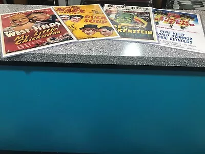 4 Replica Movie Posters W/protective Sleeve Frankenstein/marx Bros/w.c. Fields • $37.99