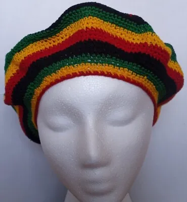 Reggae Rasta Bob Marley Style Crochet Tam Beanie Beret Cap Hat *FREE SHIPPING • $13.59