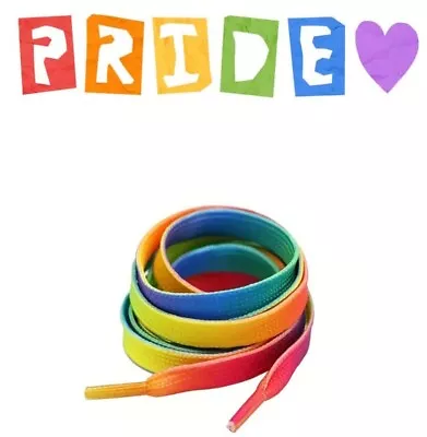 LBGT Gay Pride Rainbow Shoe Laces Mens Womens  • £2.70