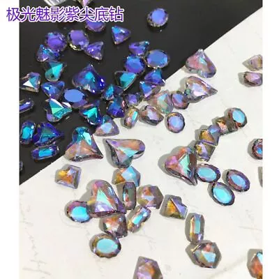 Spiked Nail Rhinestones Gems - Nail Art Crystal Charms Manicure Decorations 100p • $21.39