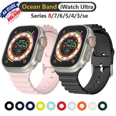 $9.99 • Buy For Apple Watch Ocean Strap IWatch Ultra Series 8 7 6 5 SE 40/44/41/45/49mm Band