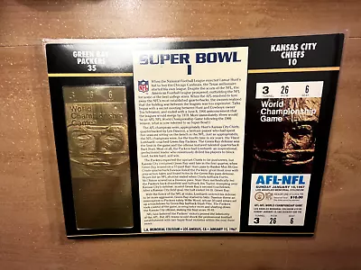 Green Bay Packers-SUPER BOWL I GOLD TICKET-January 15 1967-L.A. COLISEUM • $17.89