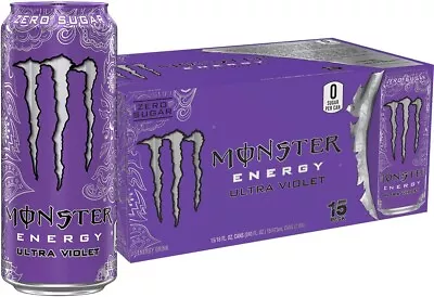 Monster Energy Ultra Violet Sugar Free Energy Drink 16 Ounce (Pack Of 15) • $34.99