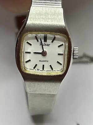 Working Vintage 1980's Early 1990's Silver Pulsar Quartz Watch DL • $24