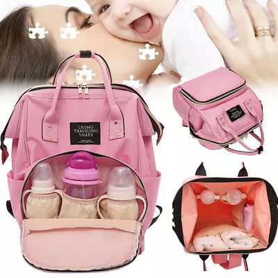 Baby Nappy Bag Diaper Changing Backpack Luxury Waterproof Organiser Flodable • $23.99