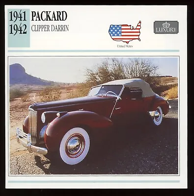 1941 1942 Packard Clipper Darrin   Classic Cars Card • $4.95