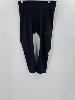 Nike Dri-Fit Leggings Size L Black Capri Side Pocket • $12