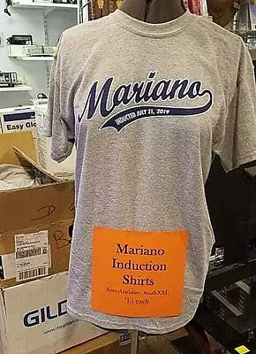 Mariano Rivera T-Shirt UNANIMOUS Yankee T-Shirts HOF Induction T-Shirt Grey • $13