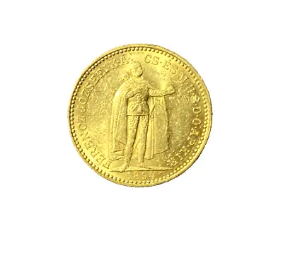 Hungary 1894 Gold 20 Corona AU • $540