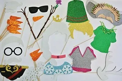 Picwrap Photo Booth Props Frozen Inspired Photo Booth Mustache On A Stick 46 Pc • $8.89