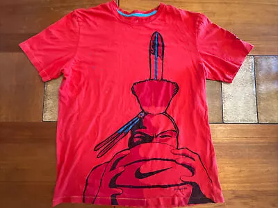 2011 RARE Nike N7 Red Shirt Indian Native American Bunky Echo Hawk Basketball XL • $54.95