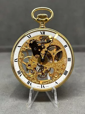 Vintage Aero Watch Neuchatel Suisse Skeleton Pocket Watch With Box & Paperwork • $1450