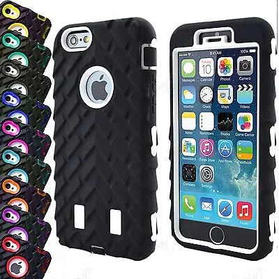 Ultra Shockproof Armor Rugged Rubber Silicone Case Cover For IPhone 7 6 6S 5 SE • £4.98