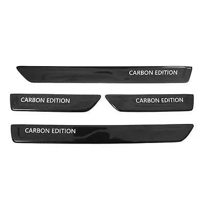 Door Sill Scuff Plate Scratch Protector For VW Carbon Fiber Edition 4 Pcs • $89.90