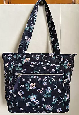 Vera Bradley Woman's Small Vera Tote Navy Garden 27234-14668 *never Used* • $50