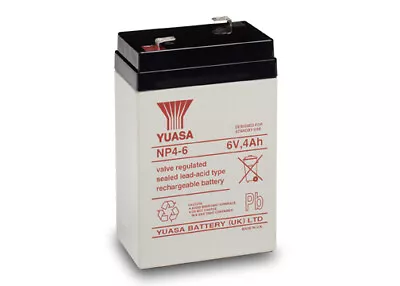 Yuasa NP4-6 4ah 6 VOLT Battery Various Uses- Toy Car Security Panels Equipment • $37.75