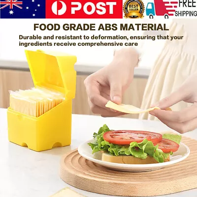 Sliced Cheese Storage Container Butter Block Slices Storage Box With Flip Lid • $10.95