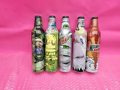 5 Bottle Set Of Vol 3 Green Label Art Mountain Dew Aluminum Bottles By Pepsi New • $49.95