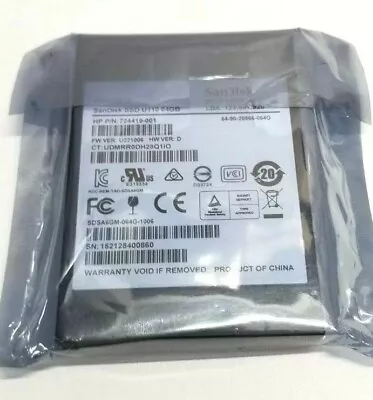 £40.60 • Buy 724419-001 Hp Sandisk 64gb Sata3 7mm 2.5 Ssd Drive-sdsa6gm-064g-1006