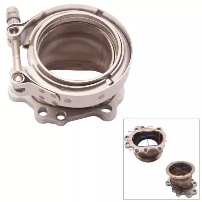 8 Bolt Garrett T25 T28 GT25 GT28 To 3  Inch V-Band Downpipe Flange Clamp Adapter • $54.14