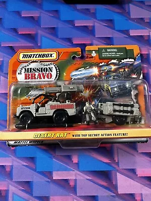 Vintage 1998 Matchbox Mission Bravo Desert Rat Jeep & Trailer  • $29