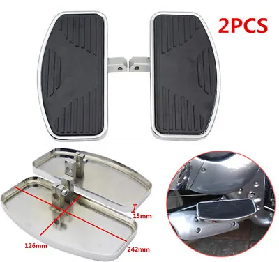 2PCS Adjustable Motorcycle Left+Right Front Rider Floorboards Foot Boards Pedal • $144.58