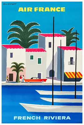Air France - French Riviera - Version #1 - Vintage Airline Travel Poster • $10.99