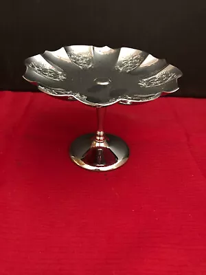 Vintage 1930s Art Deco Farber Brothers Krome-Kraft Pedestal Dish Compote • $19.99