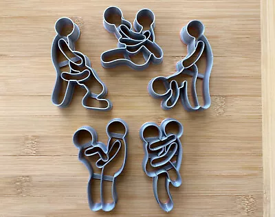 Set Of 5 KAMA SUTRA Sex Positions Cookie Cutters | Adult Mature Couple Cookies  • $17.99