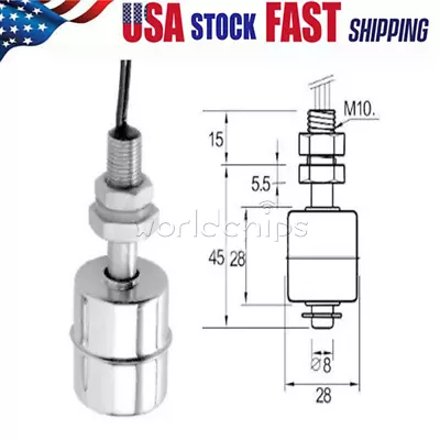 MINI Indicator Vertical Water Level Sensor Stainless Steel 45mm Float Switch USA • $9.07