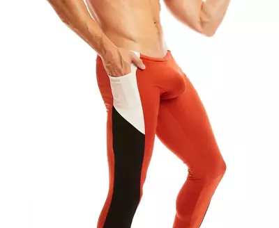 N2N Bodywear Men's Galaxy Sport Tight Size S Rust Orange - NWT Gym Swim Active • $87.19