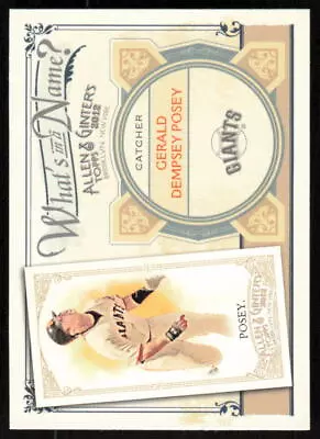 2012 Topps Allen & Ginter What's In A Name? #WIN59 Buster Posey • $1.43