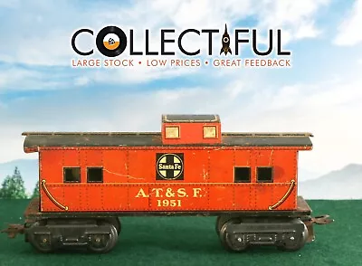 Marx - Tinplate Caboose - A.t & S.f. 1951 Santa Fe - O Scale - Train Railway🔥 • $9.99