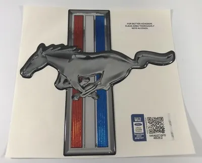 Universal Adhesive Decal For Ford Mustang (Tri Bar Pony Emblem) • $19.95