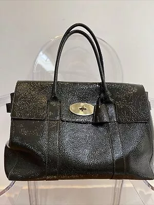 Mulberry Bayswater Gray Crinkled Spongy Patent Bag • $399