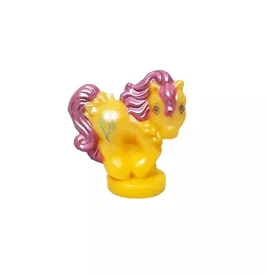 Vintage My Little Pony G1 MLP Pretty 'n Pearly Pearlized Petite Pony Mini Yellow • $15.99