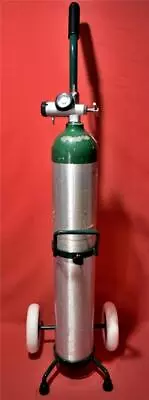 Medical Oxygen Tank (empty) Size E With Regulator And Cart • $119.99
