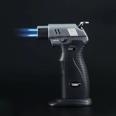 Tommy 1300C Jet Lighter Double Flame Windproof Cigar BBQ Torch Refillable • $34.99