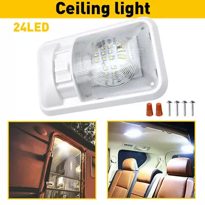 New Rv Led 12v Ceiling Fixture Double Dome Light For Camper Trailer Rv Marine • $11.39