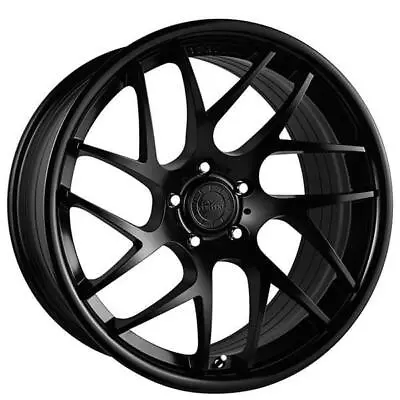 (4) 20  Staggered Vertini Wheels RFS1.4 Matte Black With Gloss Black Lip (B4) • $1800